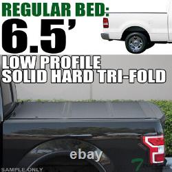 Topline For 2004-2014 Ford F150 6.5' Bed Low Profile Hard Tri Fold Tonneau Cover