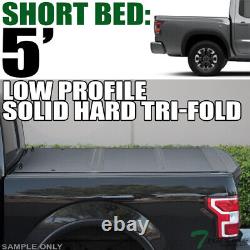 Topline For 2022-2023 Frontier 5 Ft Bed Low Profile Hard Tri Fold Tonneau Cover