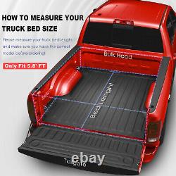 Tri-Fold 5.7FT/5.8FT Hard Truck Bed Tonneau Cover For 2009-2023 Ram 1500 On Top
