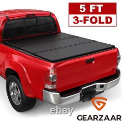 Tri-Fold 5FT Hard Truck Bed Tonneau Cover For 2005-2015 Toyota Tacoma On Sale