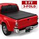 Tri-fold 5ft Hard Truck Bed Tonneau Cover For 2005-2015 Toyota Tacoma On Top