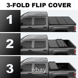 Tri-Fold 5FT Hard Truck Bed Tonneau Cover For 2005-2015 Toyota Tacoma Waterproof