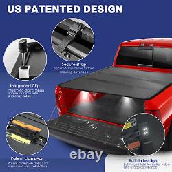 Tri-Fold 5FT Hard Truck Bed Tonneau Cover For 2016-2023 Toyota Tacoma On Top