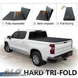 Tri-Fold Hard Solidn Tonneau Cover Fit For 2016-2021 Toyota Tacoma 6ft Bed
