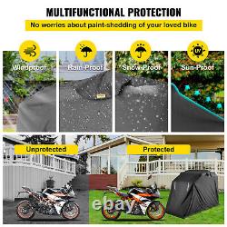 VEVOR Large Motorcycle Shelter Shed Cover Storage Tent Strong Safe Garage