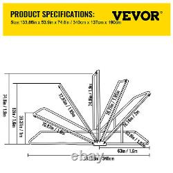 VEVOR Large Motorcycle Shelter Shed Cover Storage Tent Strong Safe Garage