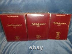 Who's Who in America 2001 Volumes 1,2 & 3 Brand New in Plastic